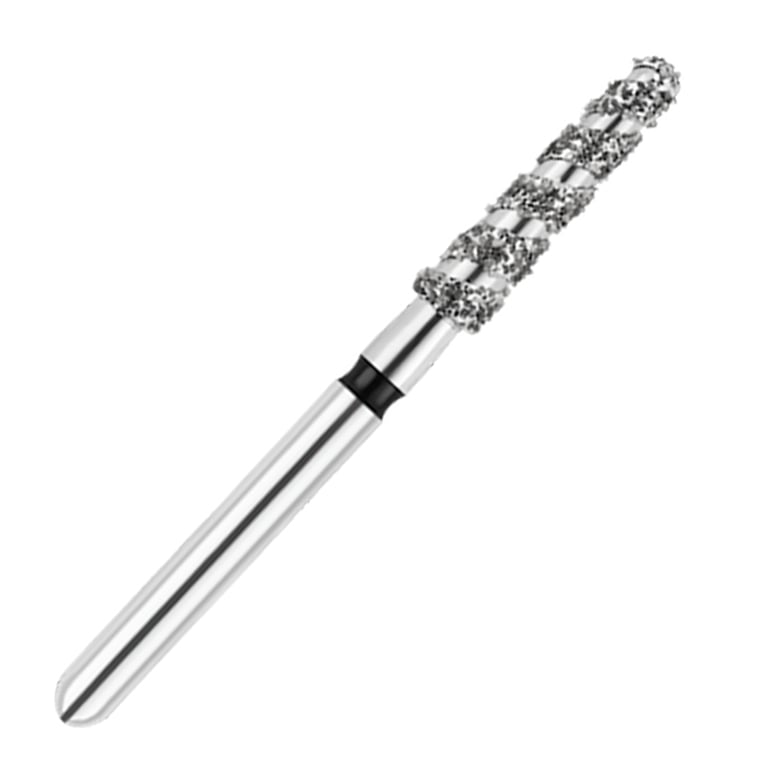 ODS Turbo ODS Spiralkool FG #856T.020 Super Coarse Grit Round End Taper Diamond Turbo Cutting Bur