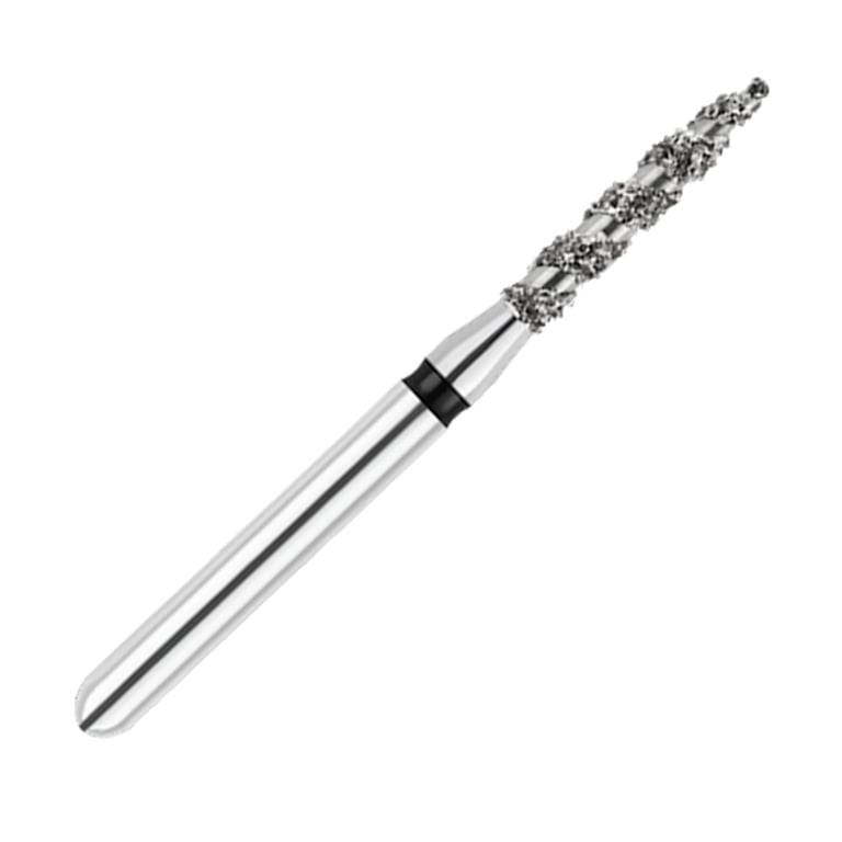 ODS Turbo ODS Spiralkool FG #862T.012 Super Coarse Grit Flame Shaped Diamond Turbo Cutting Bur