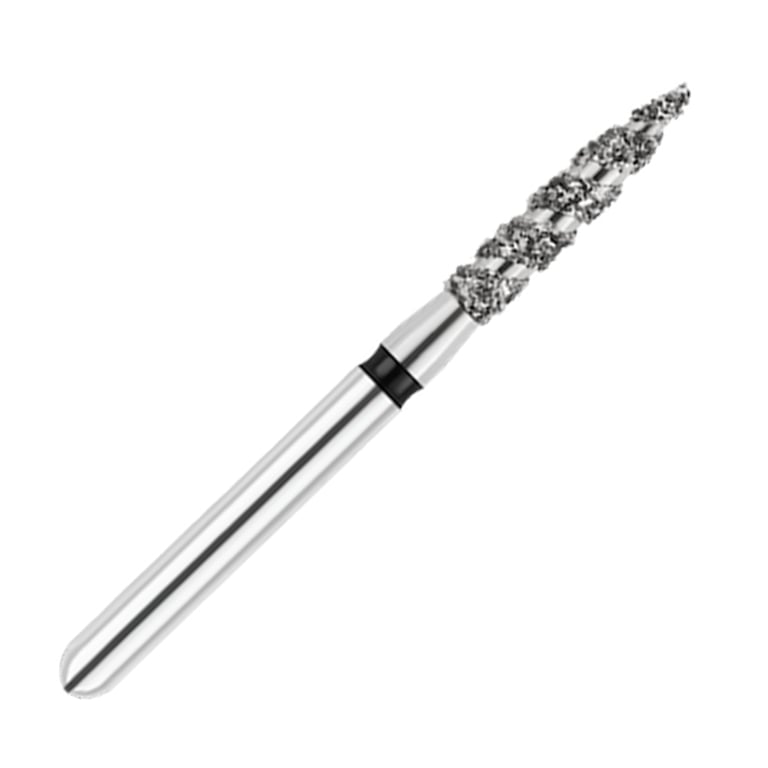 ODS Turbo ODS Spiralkool FG #862T.014 Super Coarse Grit Flame Shaped Diamond Turbo Cutting Bur