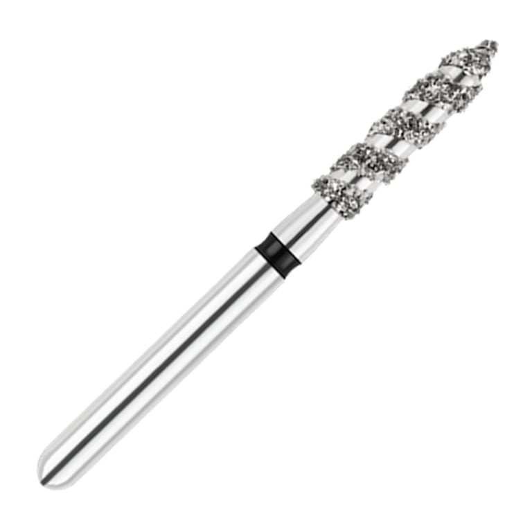 ODS Turbo ODS Spiralkool FG #868T.018 Super Coarse Grit Flame Shaped Diamond Turbo Cutting Bur