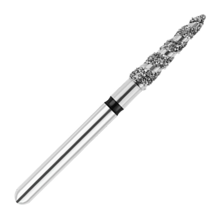 ODS Turbo ODS Spiralkool FG #878KT.018 Super Coarse Grit Pointed Taper Diamond Turbo Cutting Bur
