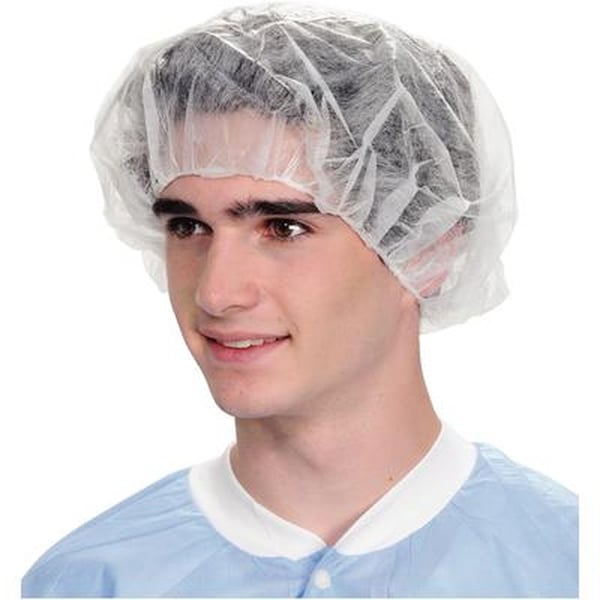ODS Disposable Non-Woven Bouffant Cap, 21" White, 100/bag. Provide comfort and breath-ability