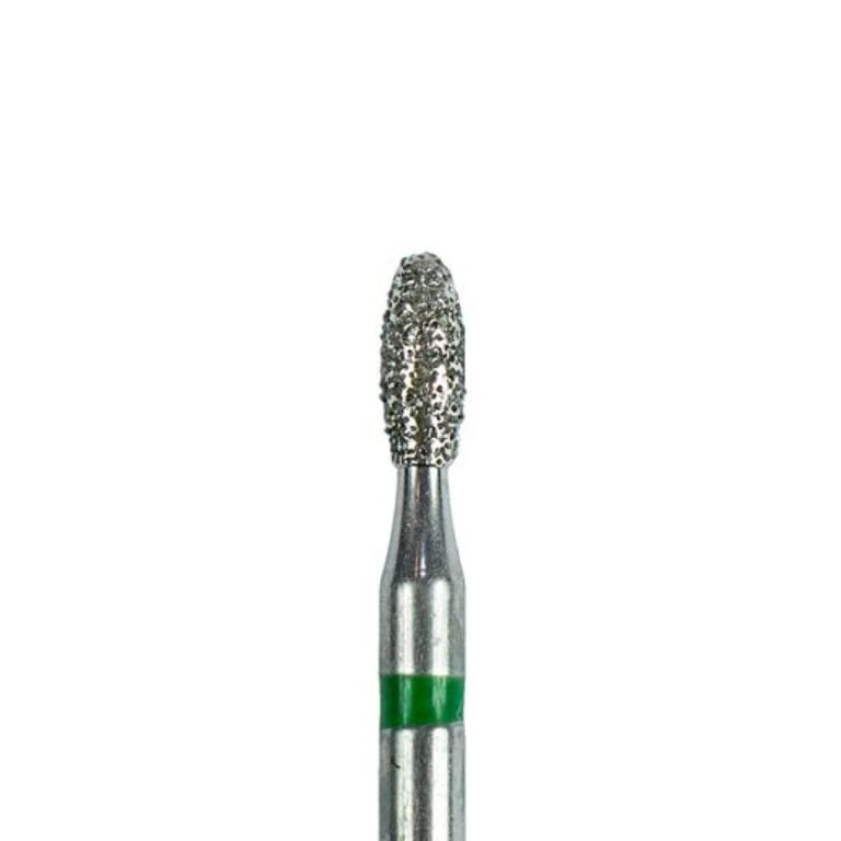 ODS Precision FG #379.016 Coarse Grit Egg Shaped Diamond Burs, 10/Pk. Head diameter : 1.6mm