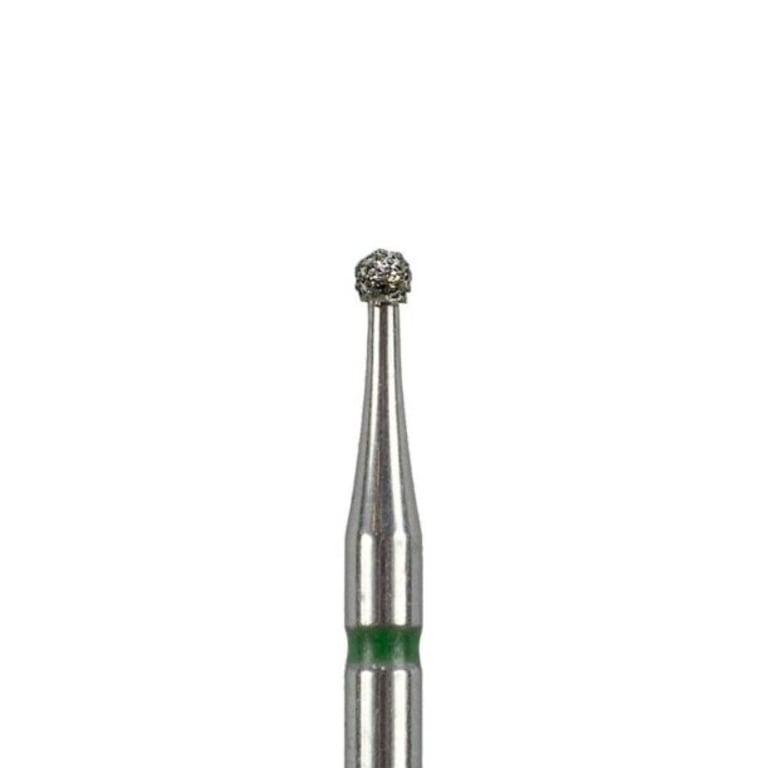 ODS Precision FG #802.012 Coarse Grit Round with Collar Diamond Burs, 10/Pk. Head diameter : 1.2mm