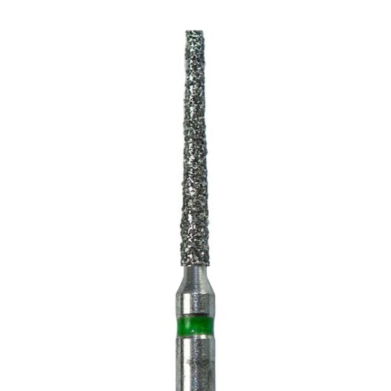 ODS Precision FG #848.012 Coarse Grit Flat End Taper Diamond Burs, 10/Pk. Head diameter : 1.2mm