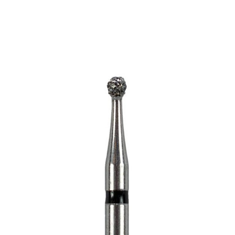 ODS Precision FG #801L.012 Super Coarse Grit Round Diamond Burs, 10/Pk. Head diameter : 1.2mm
