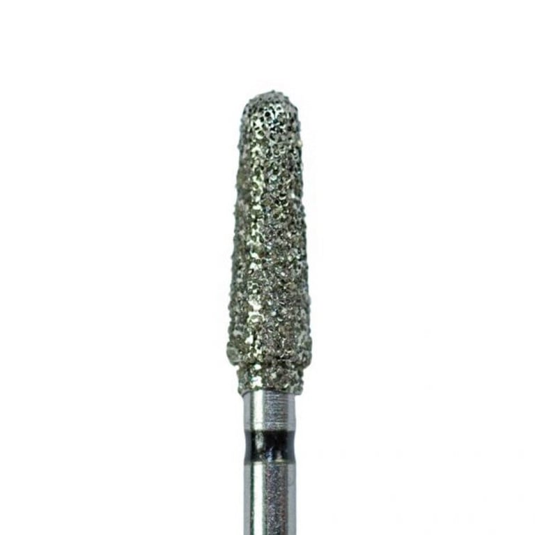 ODS Precision FG #856.025 Super Coarse Grit Round End Taper Diamond Burs, 10/Pk. Head diameter