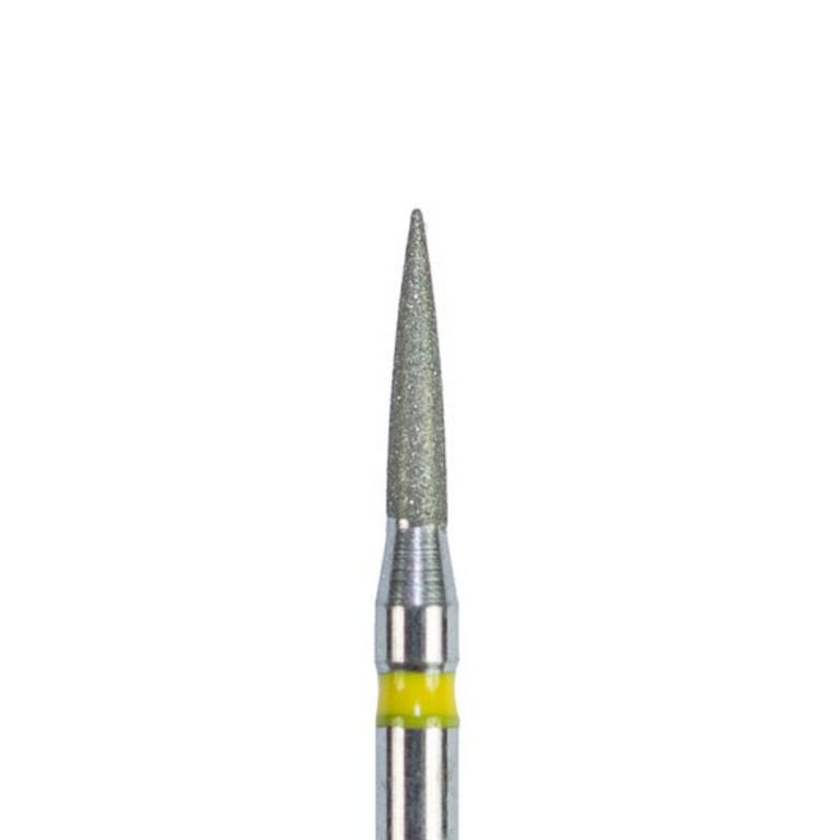 ODS Precision FG #861.012 Super Fine Grit Flame Shaped Diamond Burs, 10/Pk. Head diameter : 1.2mm