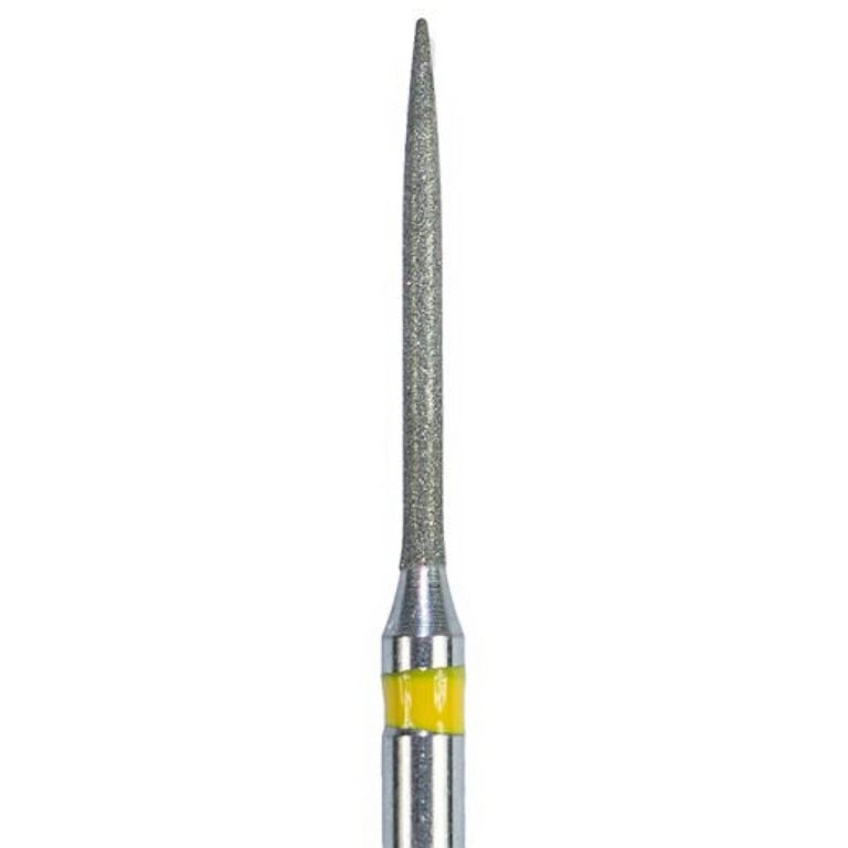 ODS Precision FG #863.010 Super Fine Grit Flame Shaped Diamond Burs, 10/Pk. Head diameter : 1.0mm