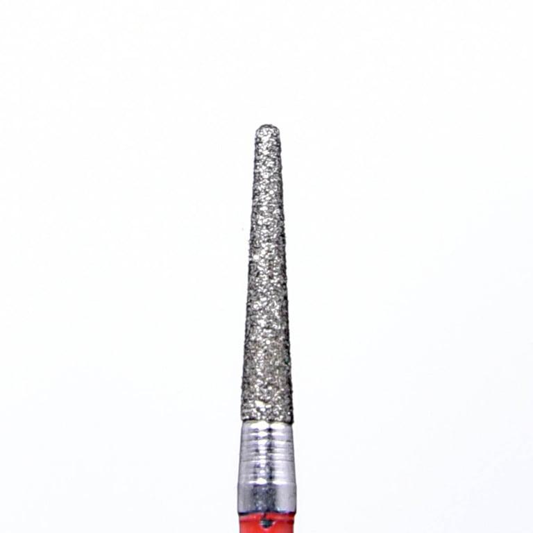ODS Precision FG #856L.016 Fine Grit Round End Taper Diamond Burs, 10/Pk. Head diameter : 1.6mm
