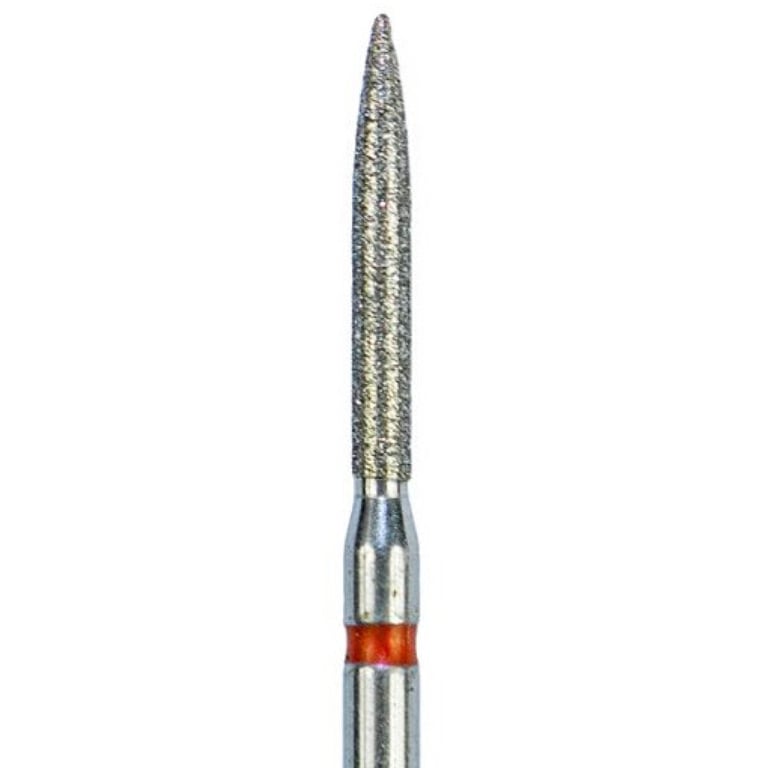 ODS Precision FG #863.014 Fine Grit Flame Shaped Diamond Burs, 10/Pk. Head diameter : 1.4mm