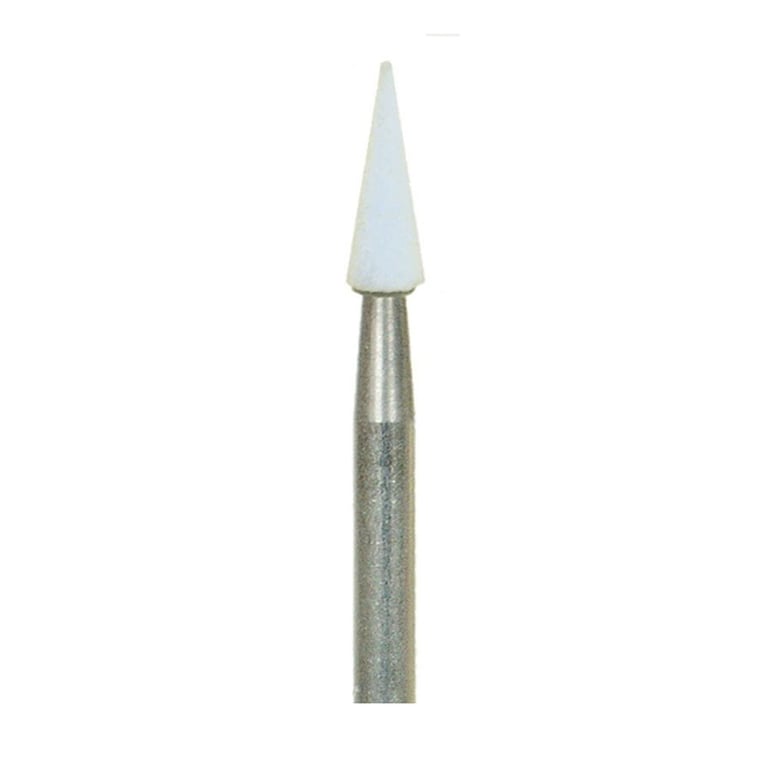 ODS White Aluminum Oxide Finishing Stone, Mounted CN1 Pointed Cone FG 024, 12/Pk. Christmas tree