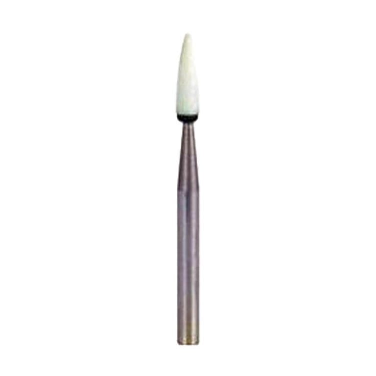 ODS White Aluminum Oxide Finishing Stone, Mounted FL2 Flame FG 025, 12/Pk