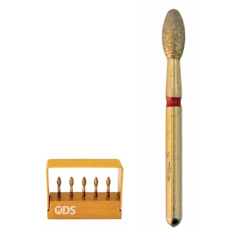 ODS Precision FG #379.023 Fine, Pointed Football, Zirconia Cutting Diamond Bur, 5/Pk. Featuring