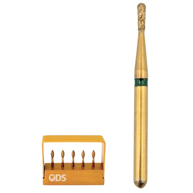 ODS Precision FG #830.010 Coarse, Pear Shaped, Zirconia Cutting Diamond Bur, 5/Pk. Designed