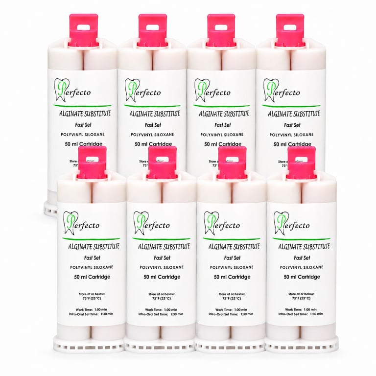 Perfecto VPS Alginate Substitute, Fast Set, 50mL Cartridges, 8/Box. An alginate alternative