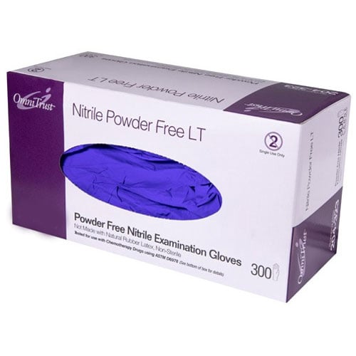 OmniTrust Ultimate Nitrile LT Exam Gloves - Medium 300/Box. Chemo Rated, Powder-Free, Lightweight