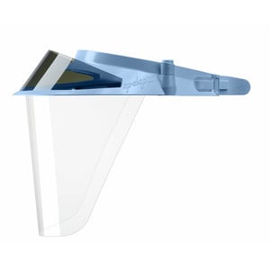 Op-d-Op II Visor Shield Kit, Blue. 1 Visor, 3 Shields, 1 Mini-Shield and 1 Light-Cure Filter