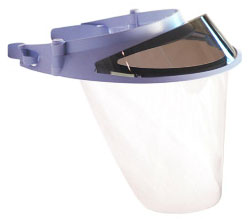 Op-d-Op II Visor Shield Kit, Periwinkle. 1 Visor, 3 Shields, 1 Mini-Shield and 1 Light-Cure