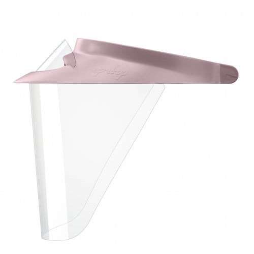 Op-d-Op Shield Kit - Peach. 1 Medium Visor, 3 Surgical Size Shields, 1 Mini-Shield and Light-Cure