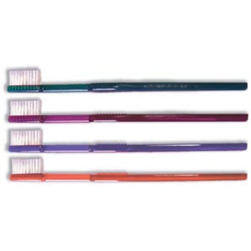 Coral Max 47 Toothbrush, 47 Tuft, Narrow Neck, Soft Bristles, 4 Assorted Colors, 144/cs