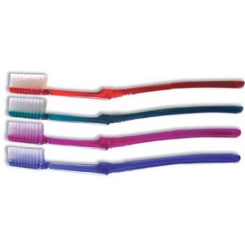Coral Master 38 Toothbrush, 30 Tuft, Angled Handle, Soft Bristles, 4 Assorted Colors, 144/cs