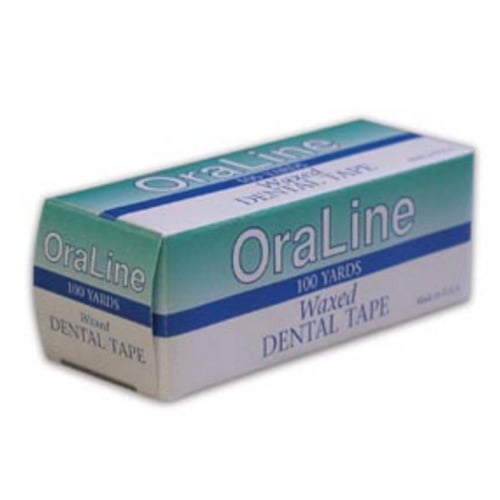 Oraline Dental Tape, Waxed, Plain, 100 yds, 72/cs Net32
