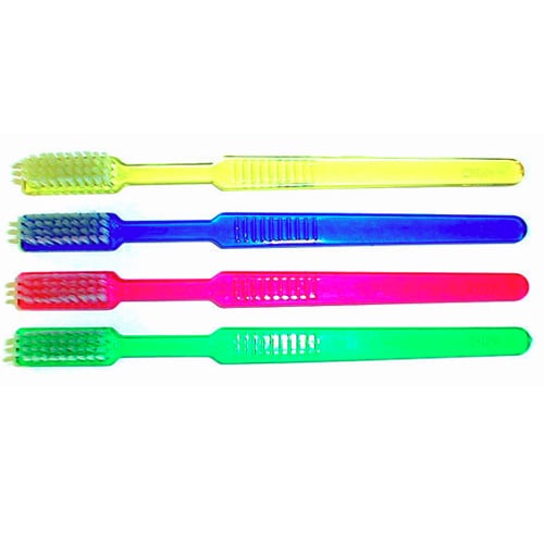 Oraline Disposable Toothbrush, 39 tufts. Soft bristles, Straight plastic handle with narrow neck 4