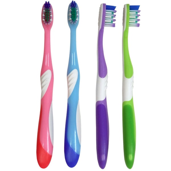 OraFlex Sensitive Toothbrush, 28 Tuft X-Soft, Multi-Color Bristles, Assorted Colors, 72/cs
