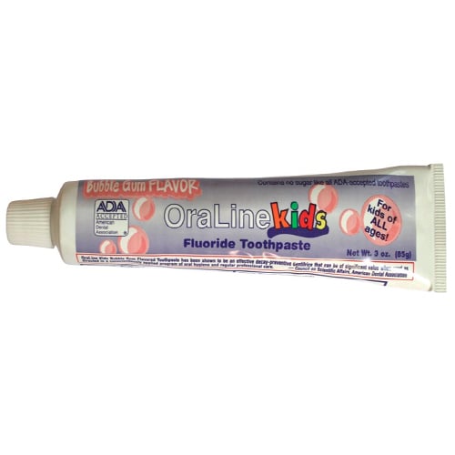 Oraline Bubblegum Fluoride Toothpaste, 0.85 oz, 144/cs
