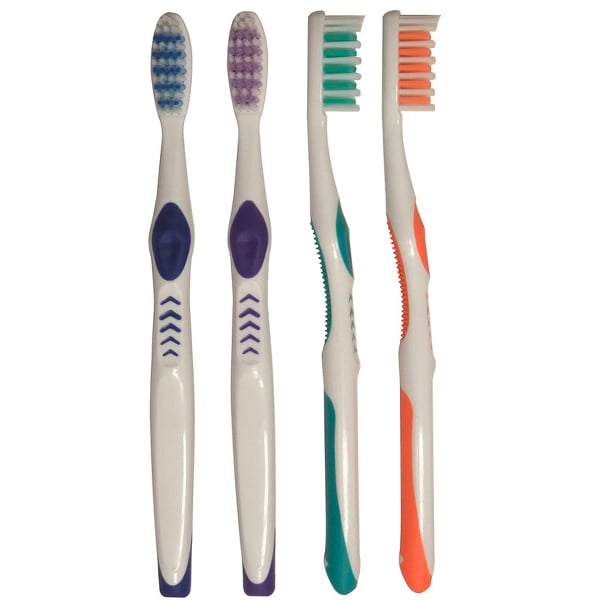 Oraline Premium Plus-A Adult Toothbrush, 43 Tuft, 4 Assorted Colors, 144/cs