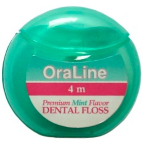 Oraline Patient Size Waxed Dental Floss, PTFE Premium, Mint, 4m, 144/cs Net32