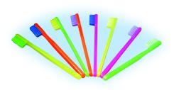 Rainbow brushes Rainbow kids soft toothbrush with 27 bristles on a straight handle, Eight Handle
