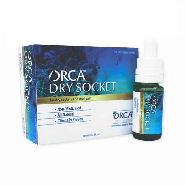 ORCA Dry Socket Solution for Dry Sockets and Oral Pain, 10mL Bottle, 1/Pk. Clinically proven