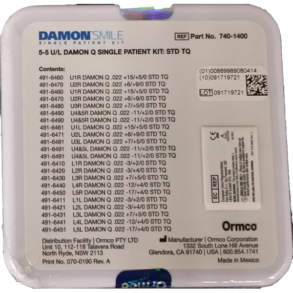 Kit Brackets Auto-ligaturants Ormco Damon Q - Pour Un Patient - Métal - Neuf Pour Orthodontie