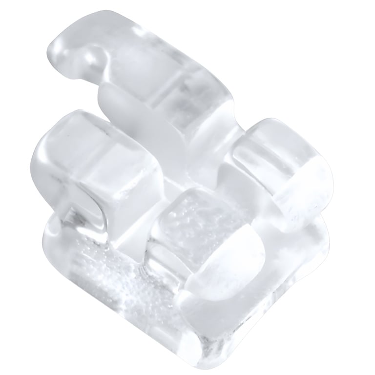 Ortho Shop America Starlight Sapphire Brackets, Mini MBT 0.018" with Hook 3, Clear, 20Pk. Features