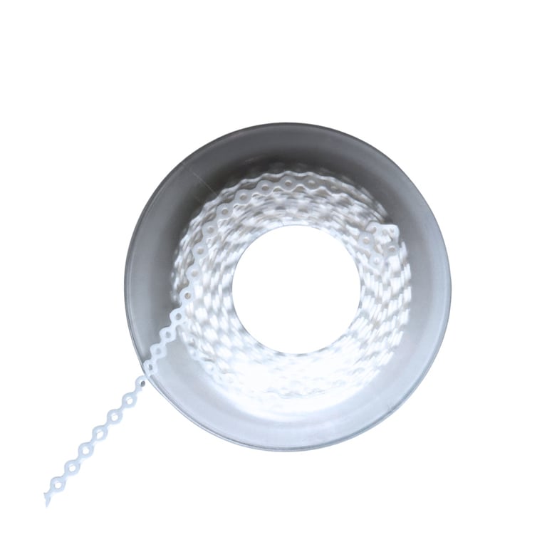 Ortho Shop America 15ft Polyurethane Elastomeric Power Chain, Long, White, 1/Pk. Features