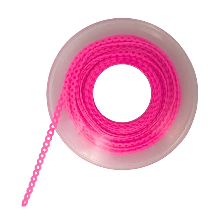 Ortho Shop 15ft Elastomeric Power Chain, Continuous, Neon Pink, Single Spool. High elasticity