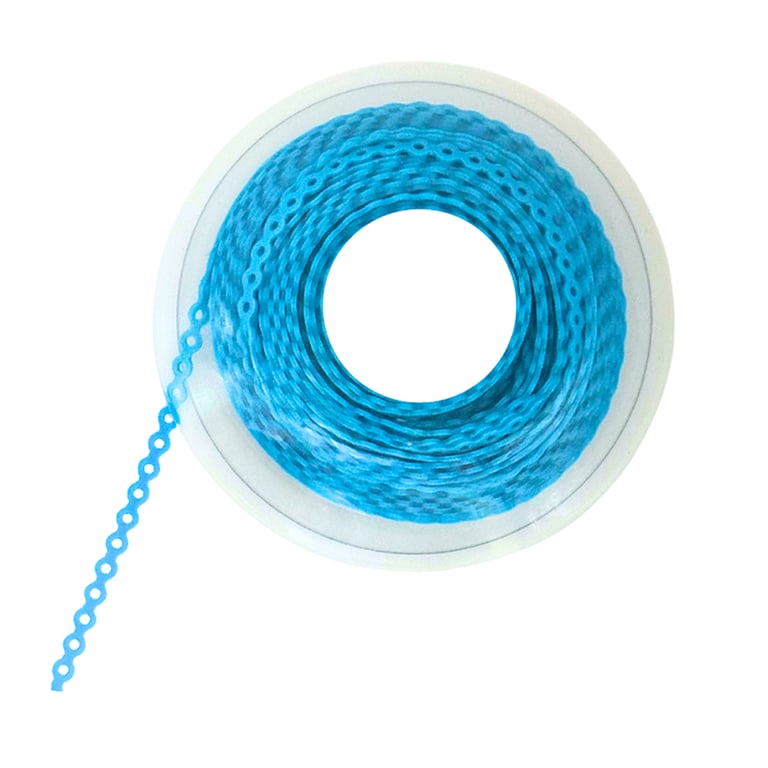 Ortho Shop 15ft Elastomeric Power Chain, Short, Aqua, Single Spool. High elasticity superior