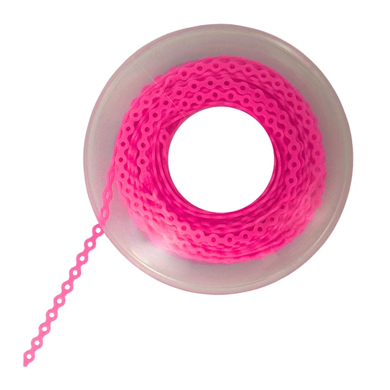 Ortho Shop 15ft Elastomeric Power Chain, Long, Neon Pink, Single Spool. High elasticity superior