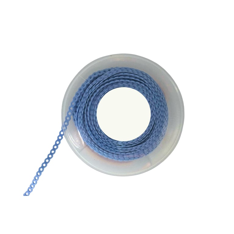 Ortho Shop 15ft Elastomeric Power Chain, Continuous, Light Blue, 1/Pk. High elasticity, superior