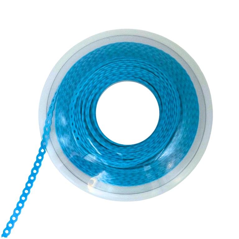Ortho Shop 15ft Elastomeric Power Chain, Continuous, Teal, 1/Pk. High elasticity, superior memory
