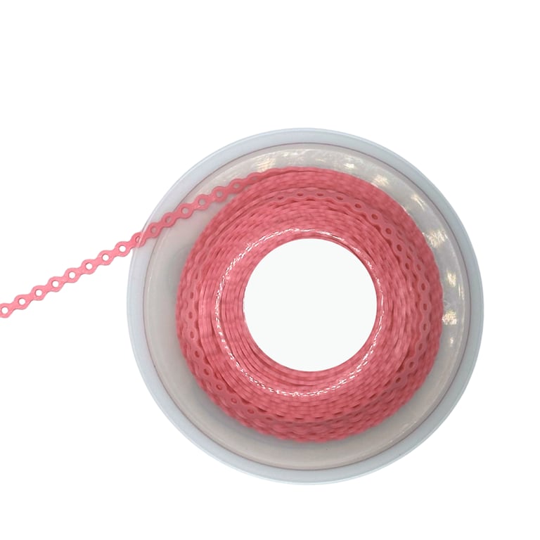 Ortho Shop 15ft Elastomeric Power Chain, Short, Bubblegum, 1/Pk. High elasticity, superior memory