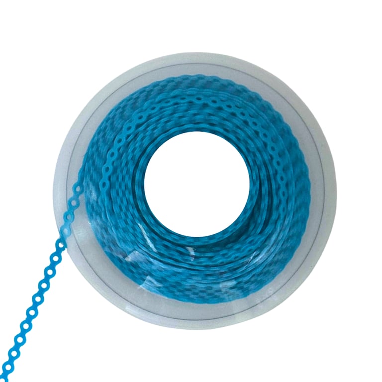 Ortho Shop 15ft Elastomeric Power Chain, Short, Teal, 1/Pk. High elasticity, superior memory