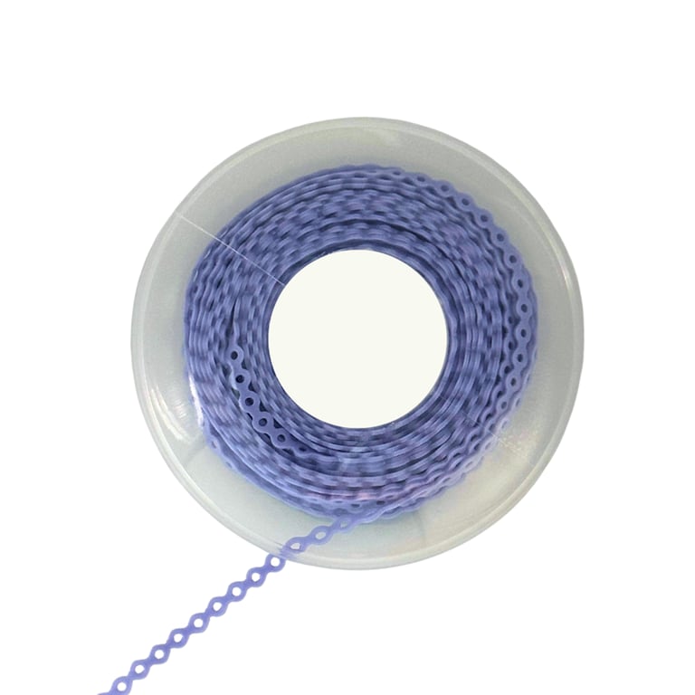 Ortho Shop 15ft Elastomeric Power Chain, Short, Periwinkle, 1/Pk. High elasticity, superior memory