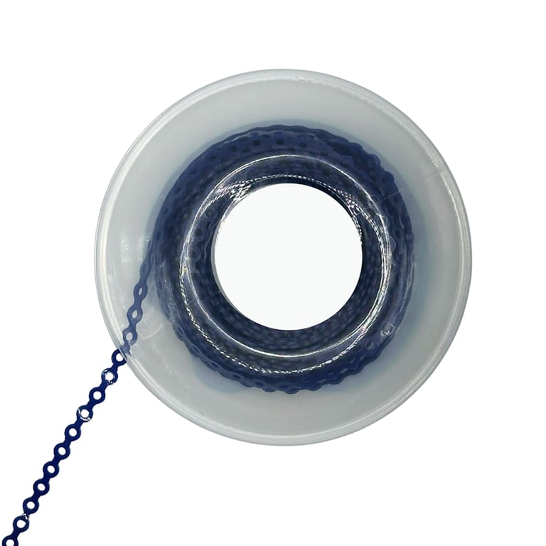 Ortho Shop 15ft Elastomeric Power Chain, Long, Navy Blue, 1/Pk. High elasticity, superior memory