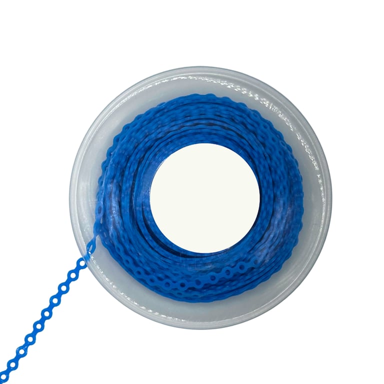 Ortho Shop 15ft Elastomeric Power Chain, Long, Ocean Blue, 1/Pk. High elasticity, superior memory