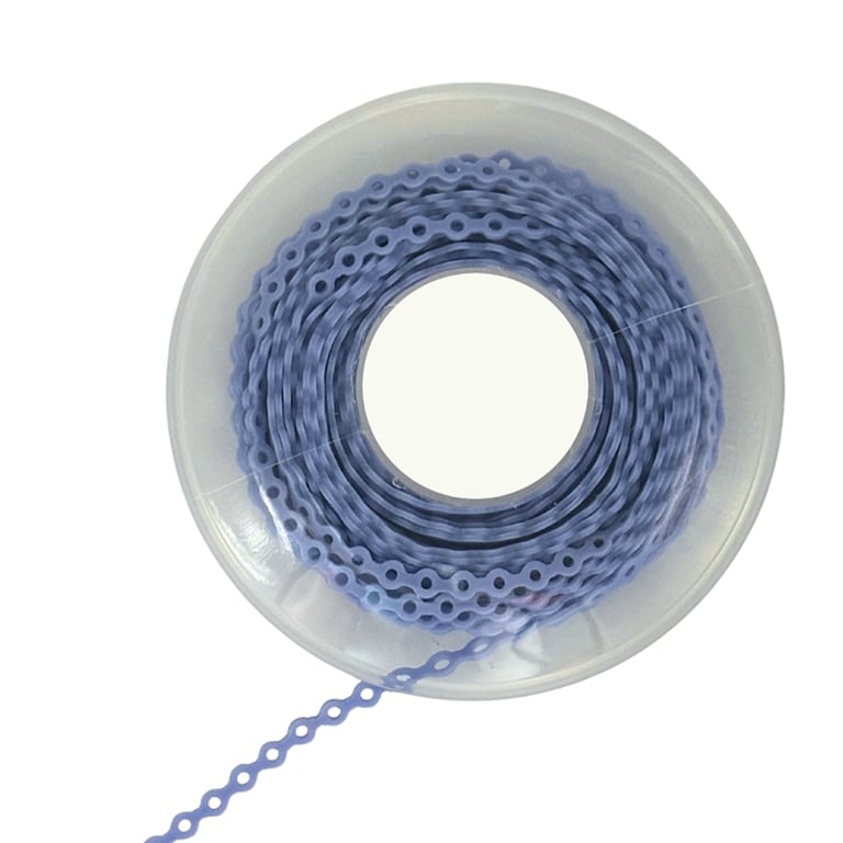 Ortho Shop 15ft Elastomeric Power Chain, Long, Light Blue, 1/Pk. High elasticity, superior memory