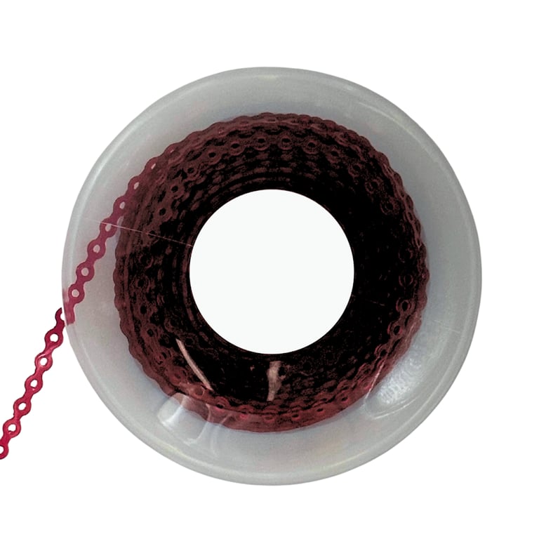 Ortho Shop 15ft Elastomeric Power Chain, Long, Burgundy, 1/Pk. High elasticity, superior memory