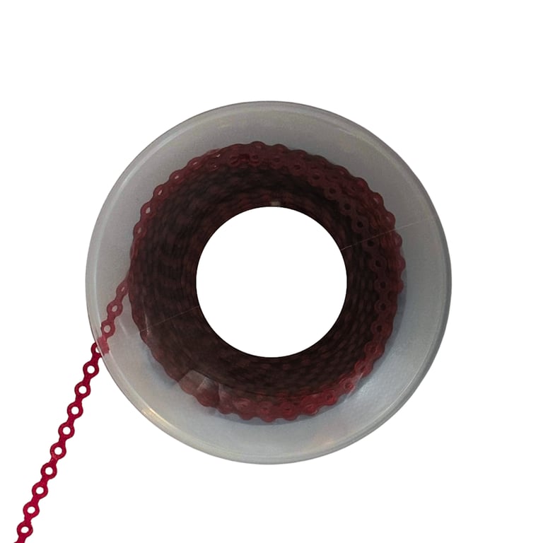 Ortho Shop 15ft Elastomeric Power Chain, Long, Metallic Burgundy, 1/Pk. High elasticity, superior
